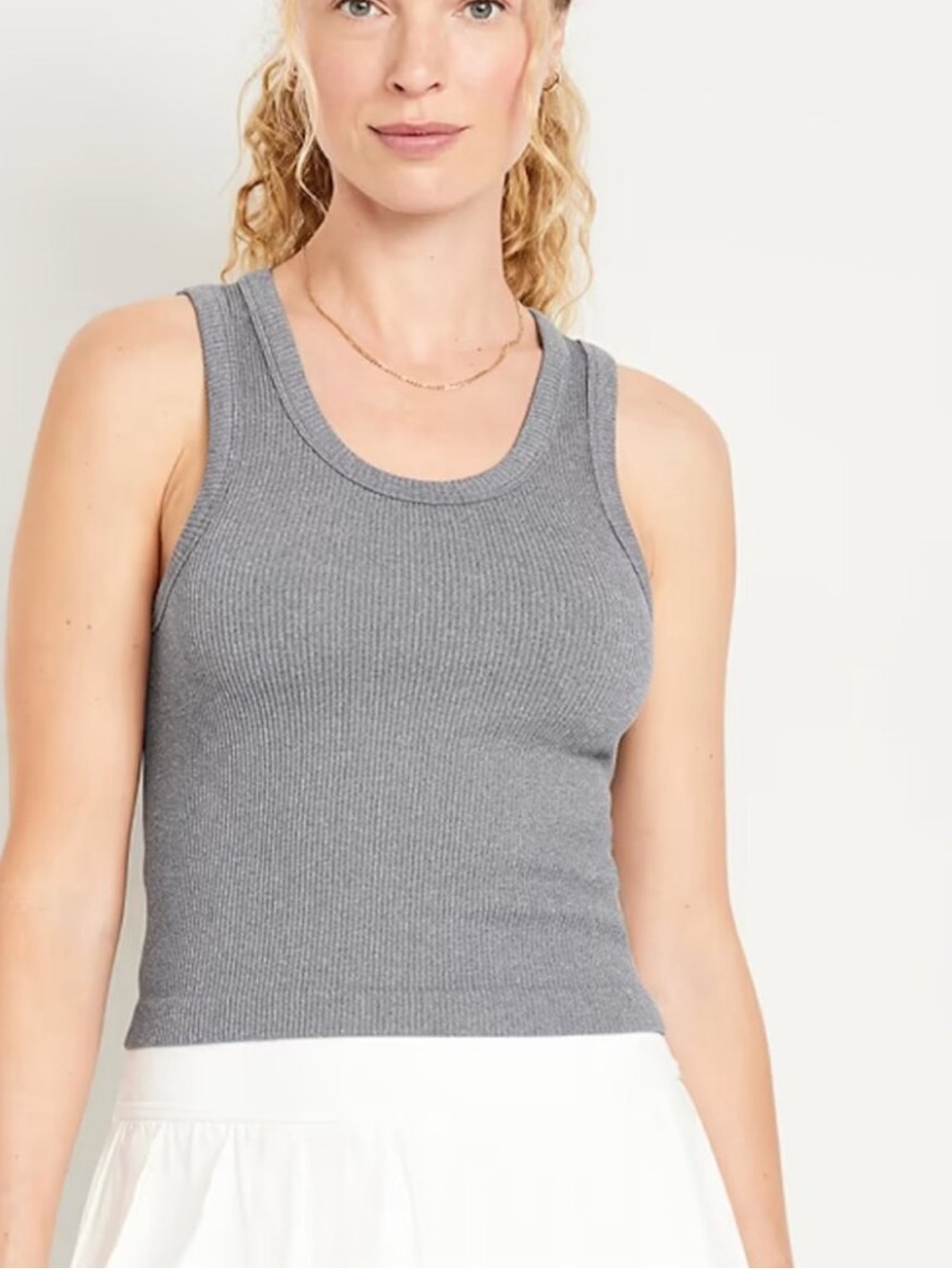 OLD NAVY -  Ribbed Tank Top Bundle of 2 / Black and Gray Sz XL